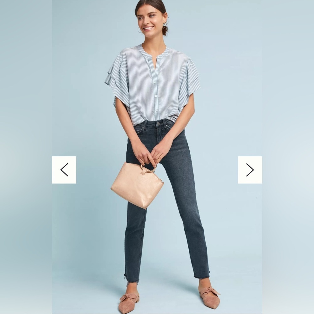 M.i.h Daily Jean High rise straight in earl with frayed, slit hem